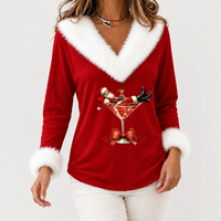 Sedbergh V Neck Top - Red