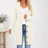 Thurlstone Cable Knit Cardigan - Off White