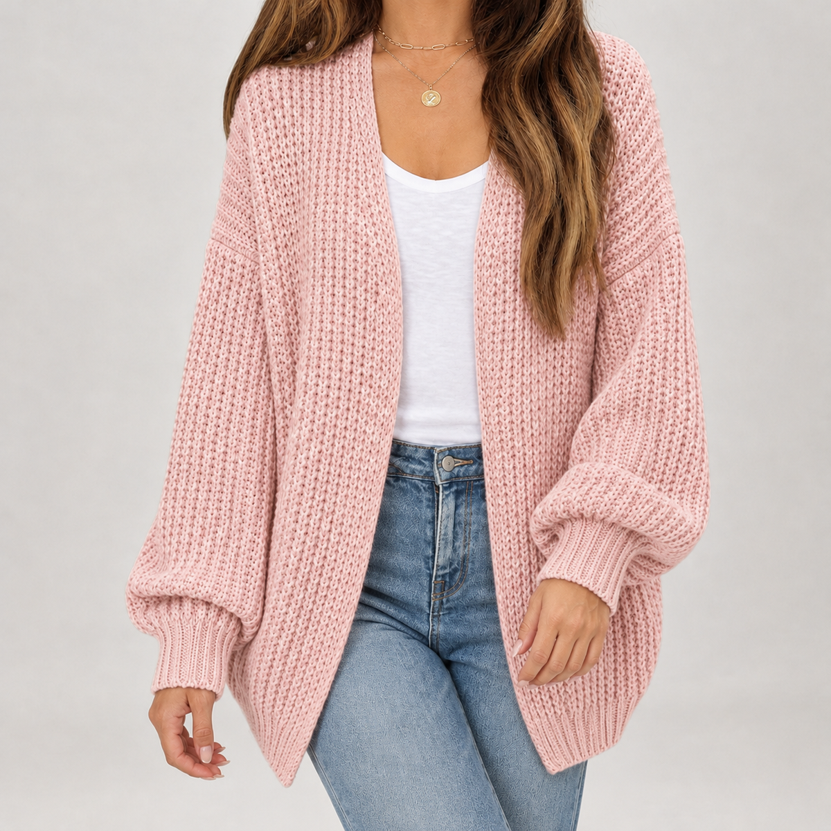 Arncliffe Chunky Cardigan - Pink