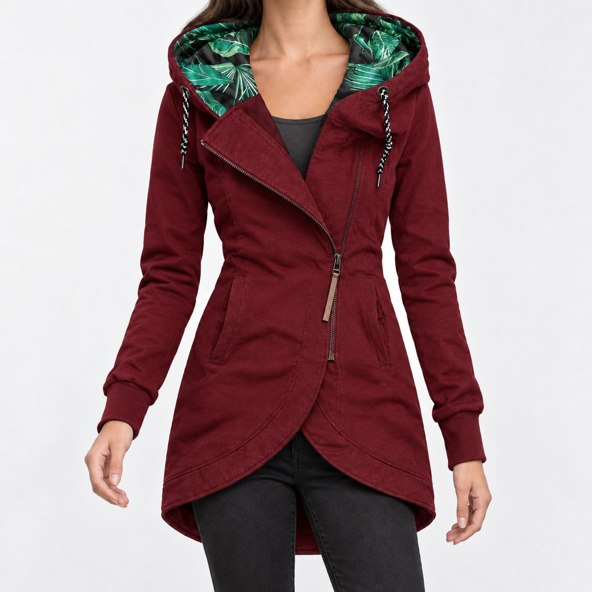 Ireby Hooded Jacket - Wine Red
