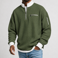 Romaldkirk Waffle Pullover - Olive