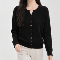 Birlingham Ribbed Cardigan - Black