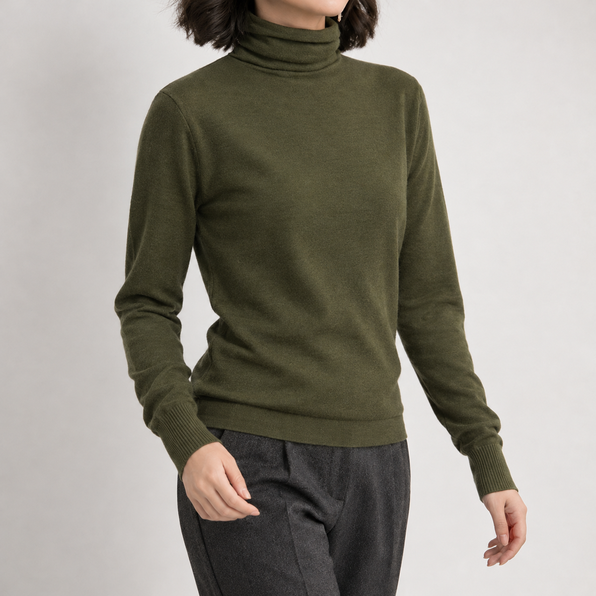 Sadgill Turtleneck Sweater - Olive Green