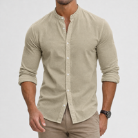 Willersey Grandad Shirt - Khaki