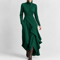 Hepple Draped Maxi Dress - Green