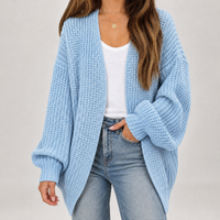 Arncliffe Chunky Cardigan - Light Blue
