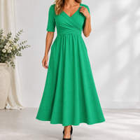 Holme Wrap Maxi Dress - Green