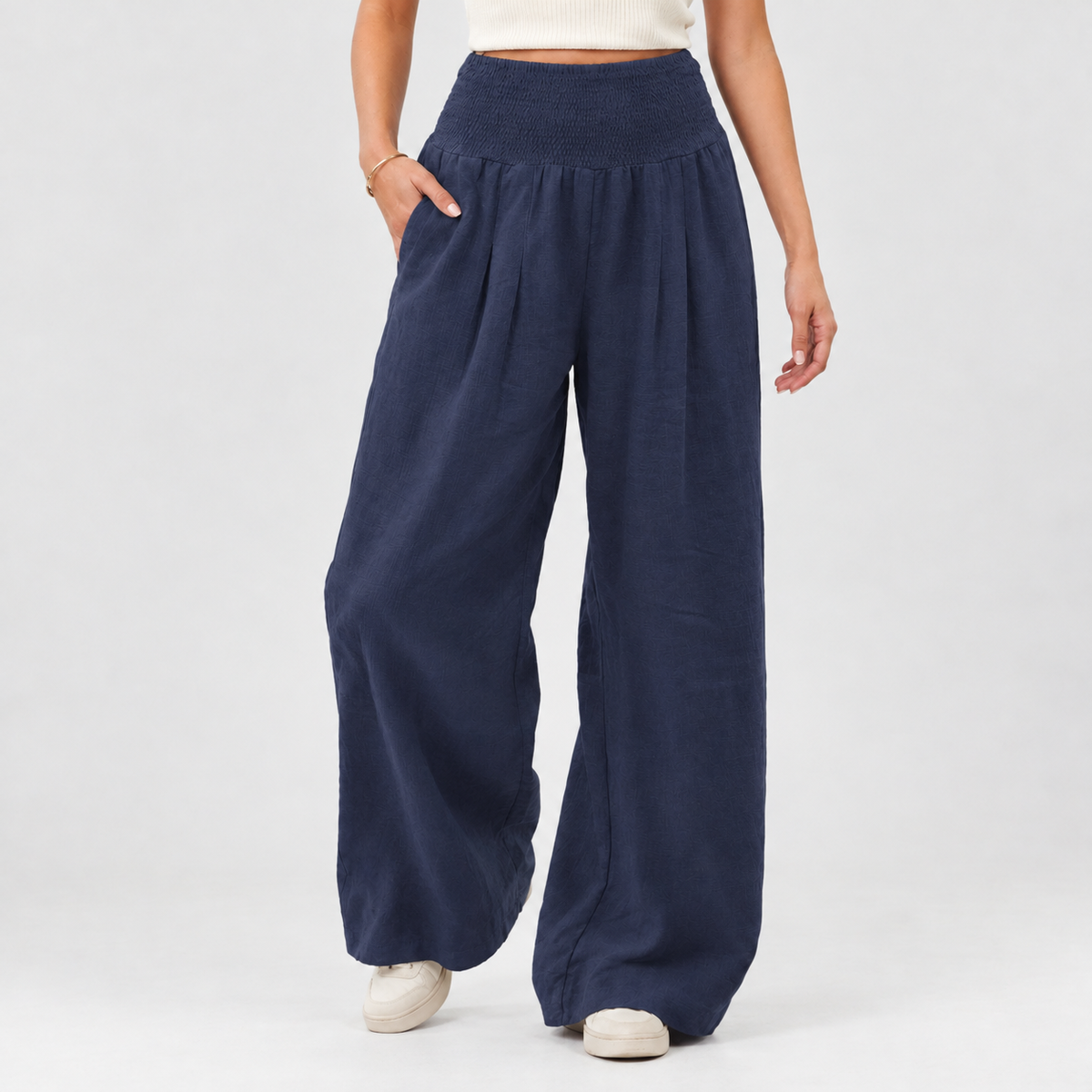 Milldale Wide Leg Pants - Navy Blue