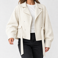 Celeste Belted Jacket - Milky White