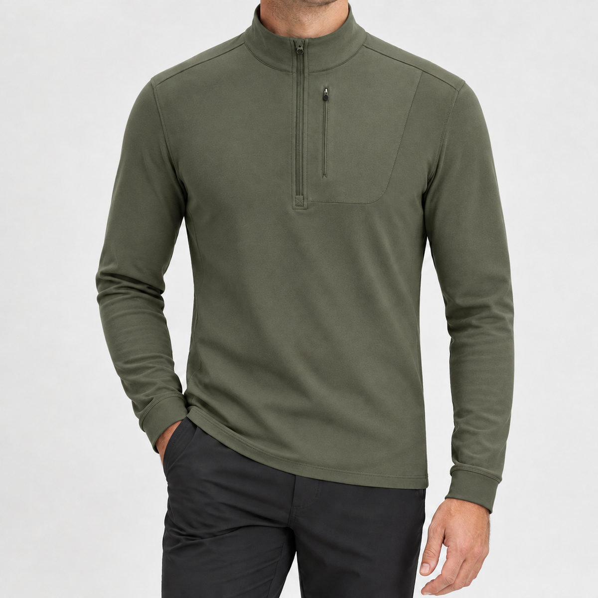 Arleston Half-Zip Top - Jungle Green