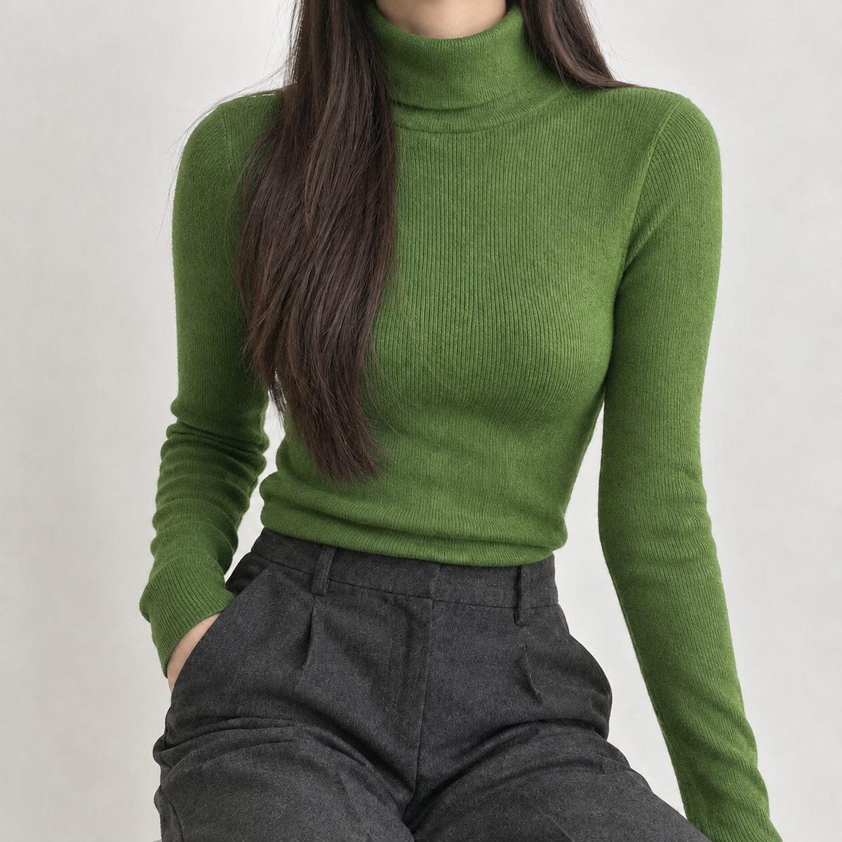 Ancroft Turtleneck Sweater - Green