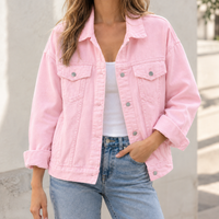 Ashley Denim Jacket - Pink