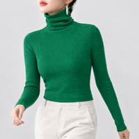 Feetham Turtleneck Top - Royal Green