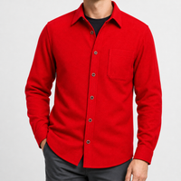 Duns Fleece Lined Shirt - Red