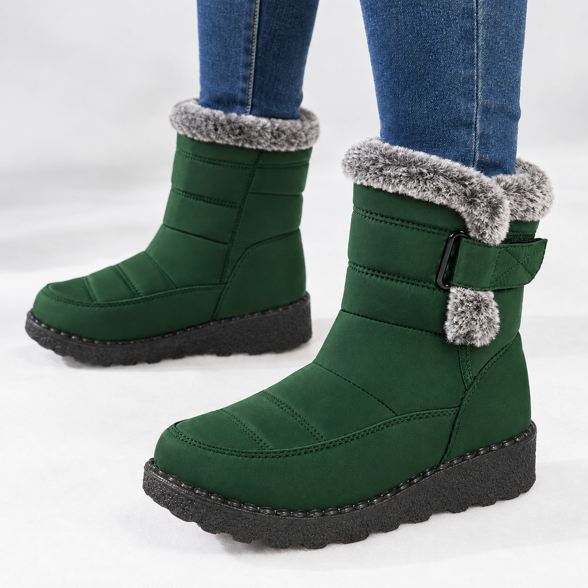 Sorrento Quilted Boots - Green