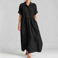 Bardsea Pintuck Maxi Dress - Black