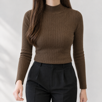 Brockleymoor Ribbed Top - Brown