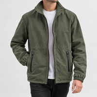 Buckland Stand Collar Jacket - Army Green