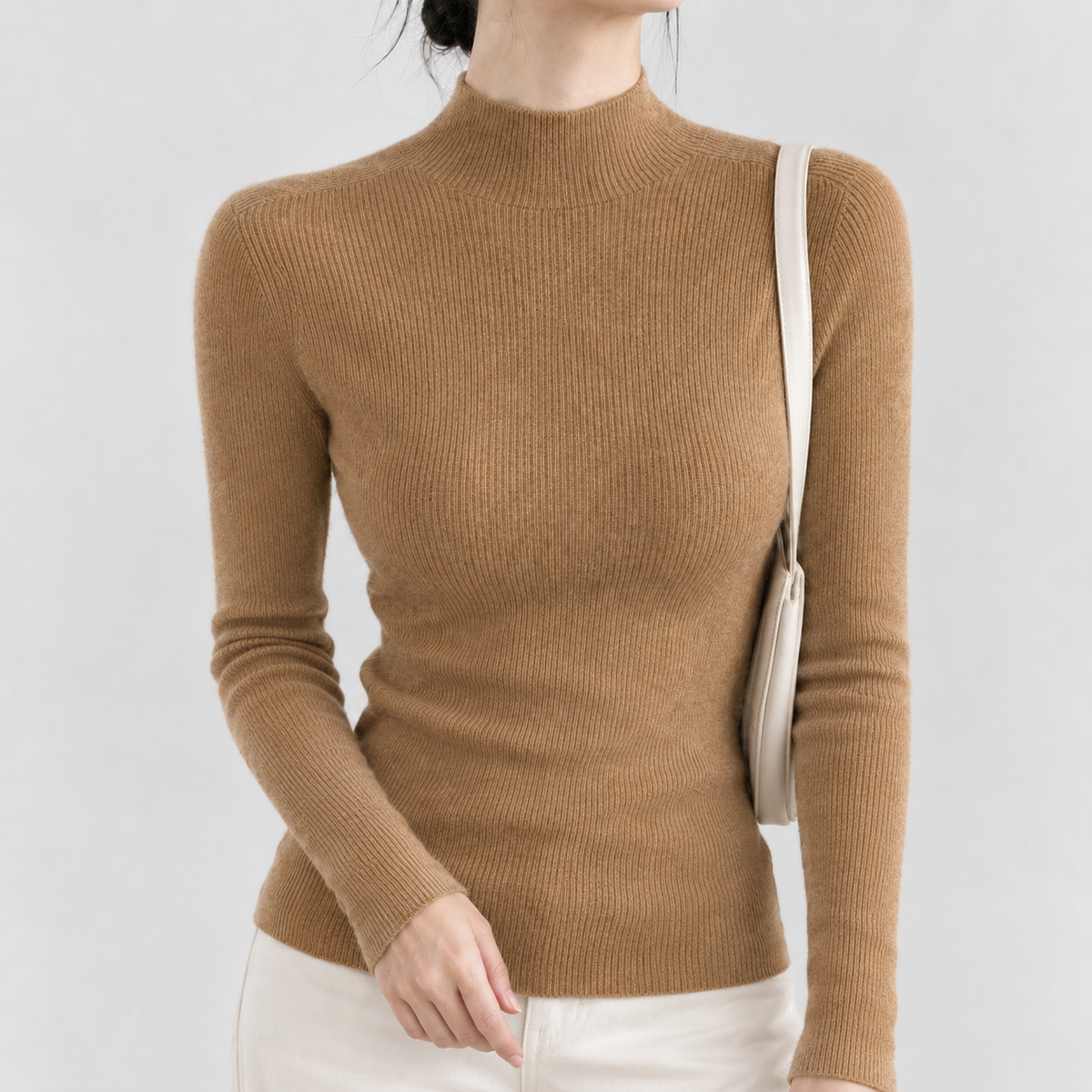 Sofia Ribbed Sweater - Golden Camel