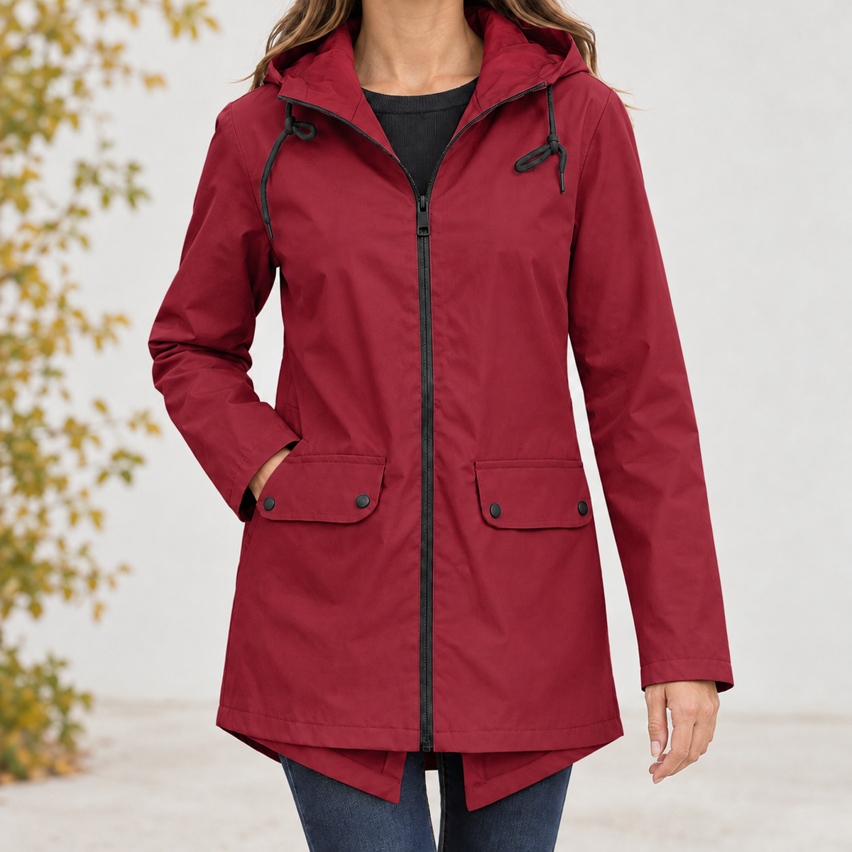 Farlow Hooded Jacket - Wine Red