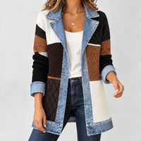 Briggswath Ribbed Denim Jacket - Splicing