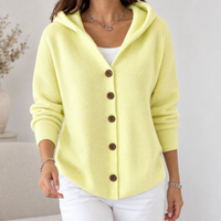Willa Hooded Sweater - Pale Yellow