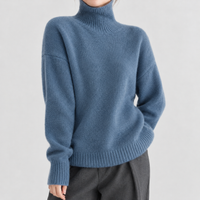 Monsal Turtleneck Sweater - Blue