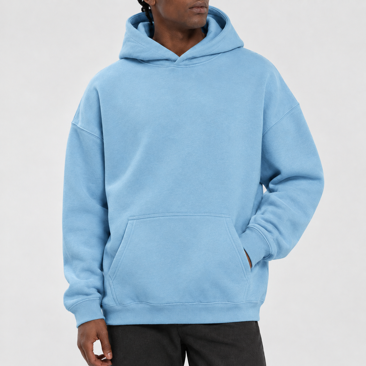 Farndale Oversized Fleece Hoodie - Blue