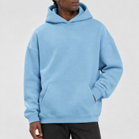 Farndale Oversized Fleece Hoodie - Blue