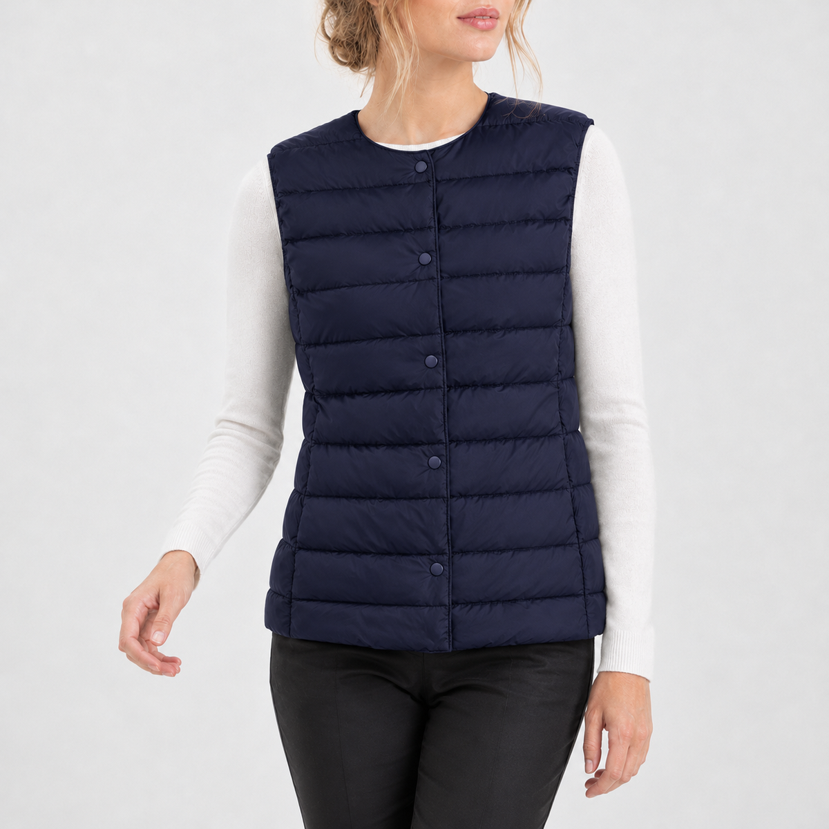 Duntisbourne Cashmere Vest - Navy Blue