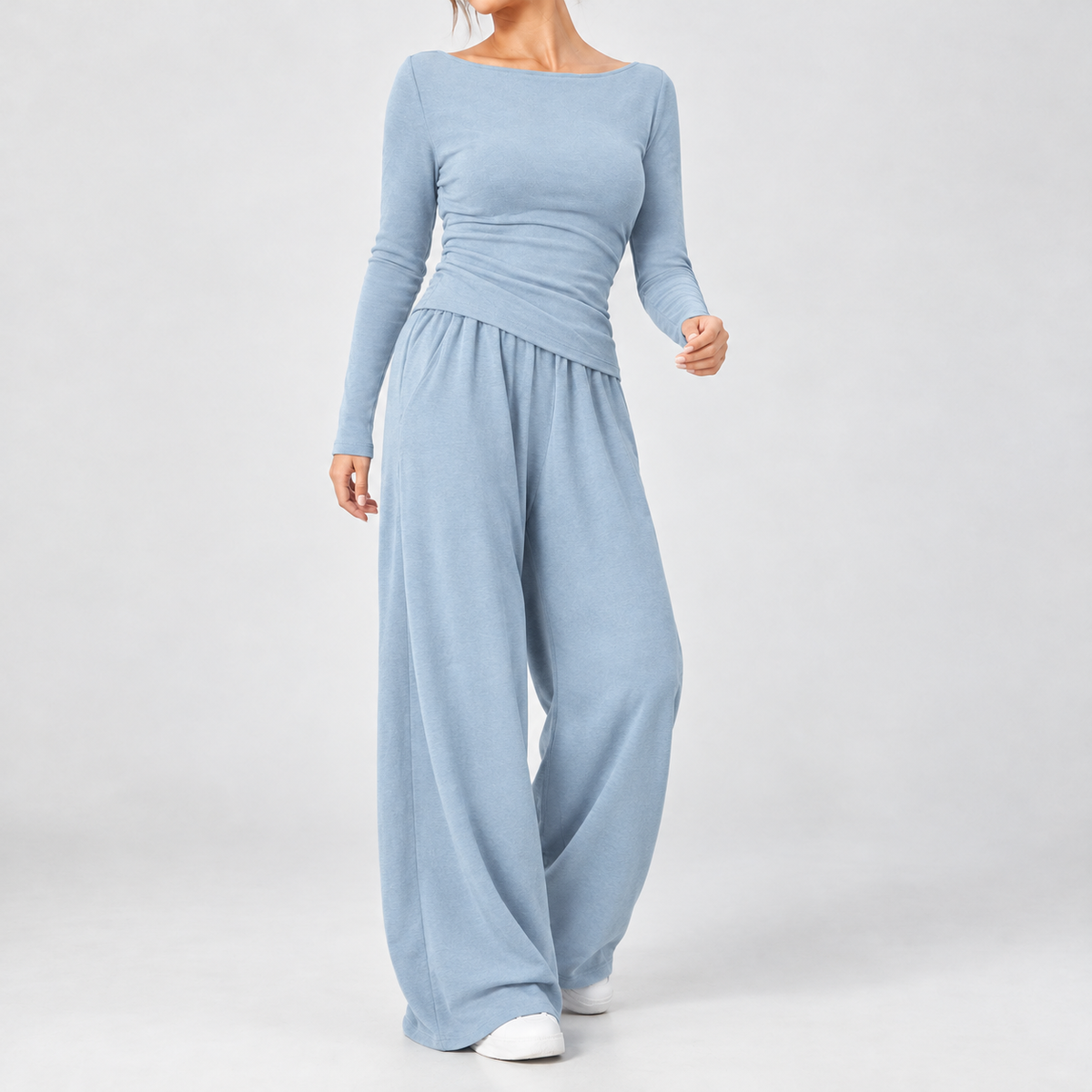 Whitfield Wide-Leg Set - Light Blue