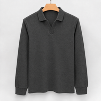 Oliver Open Collar Polo - Dark Gray