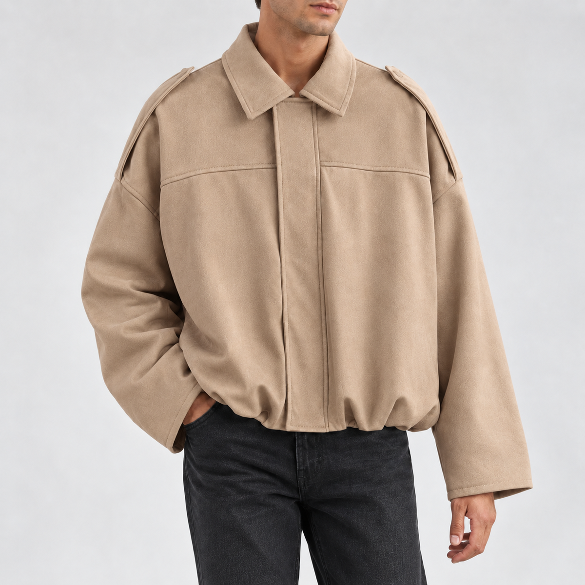 Dorian Suede Jacket - Khaki