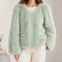 Barbon Plush Jacket - Mint Green