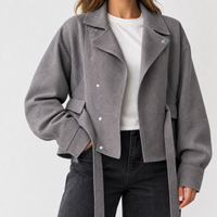 Celeste Belted Jacket - Gray
