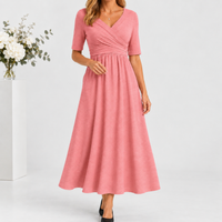 Holme Wrap Maxi Dress - Pink