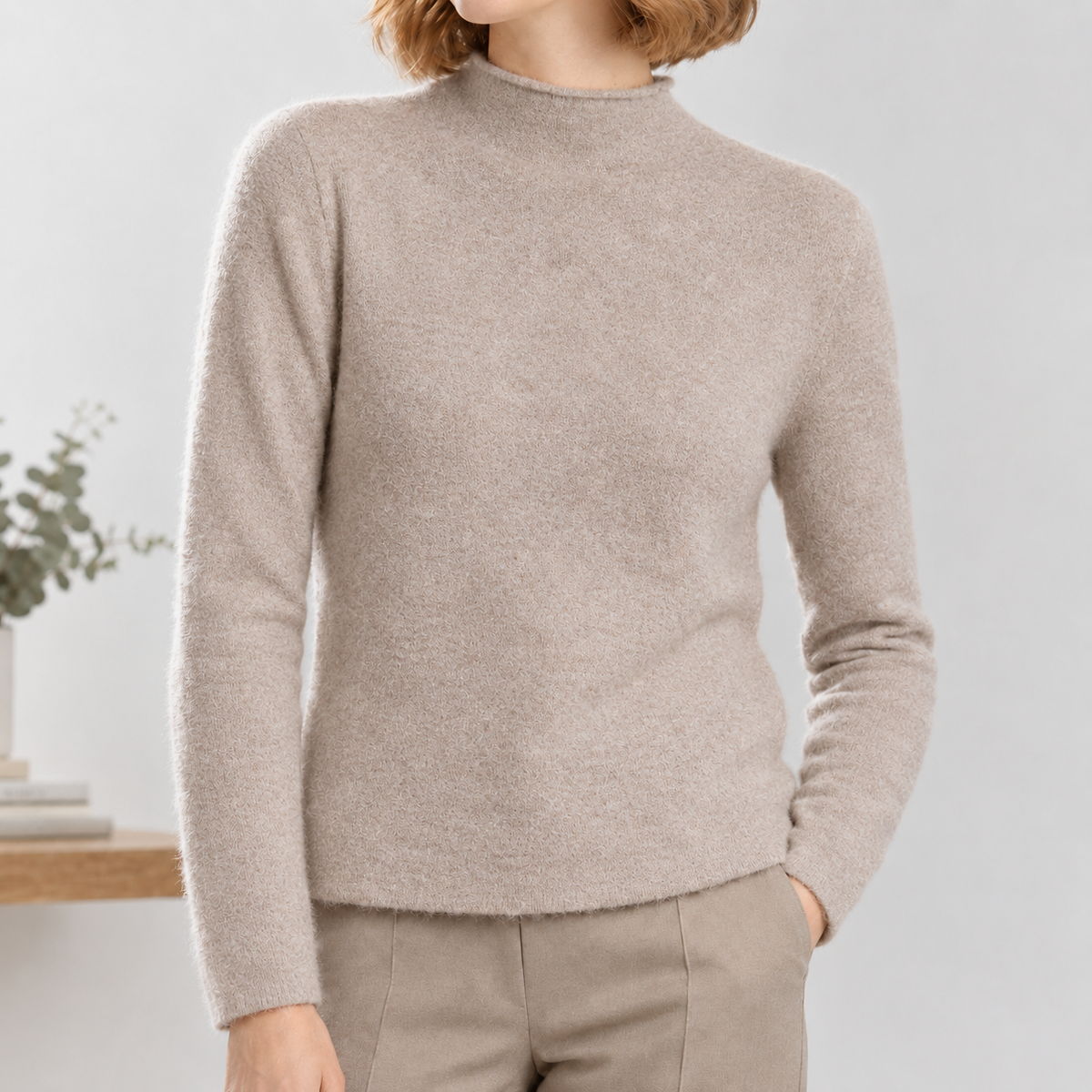 Riley Half Turtleneck Sweater - Elegant Camel