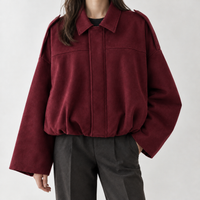 Belstone Suede Bomber Jacket - Wine Red