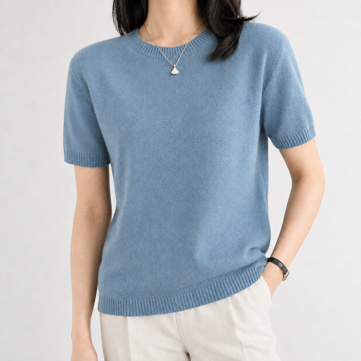 Youlgreave Crewneck Top - Haze Blue