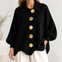 Nettlecombe Collared Cardigan - Black