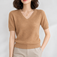 Irton V Neck Sweater - Golden Camel