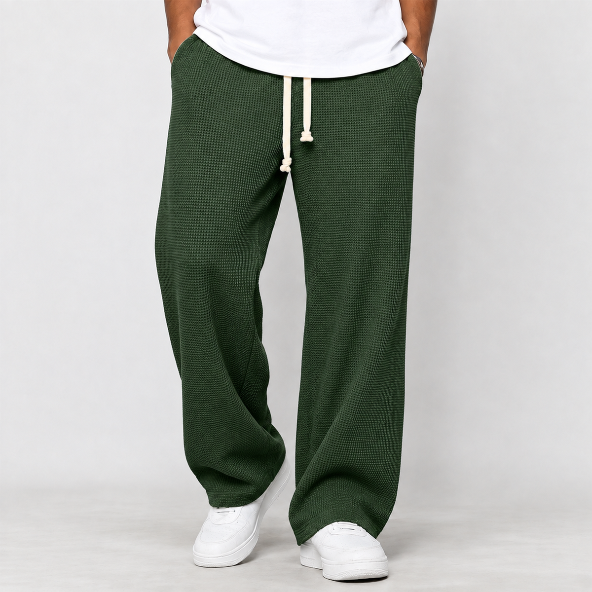 Bowscale Wide Leg Pants - Dark Green