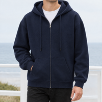 Glencoe Zip Hoodie - Navy Blue