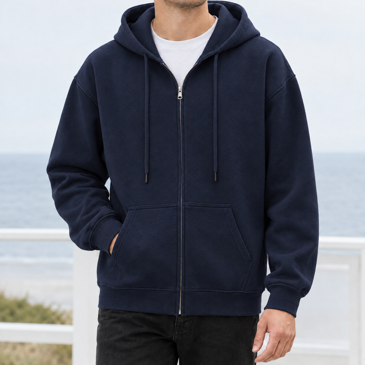 Glencoe Zip Hoodie - Navy Blue