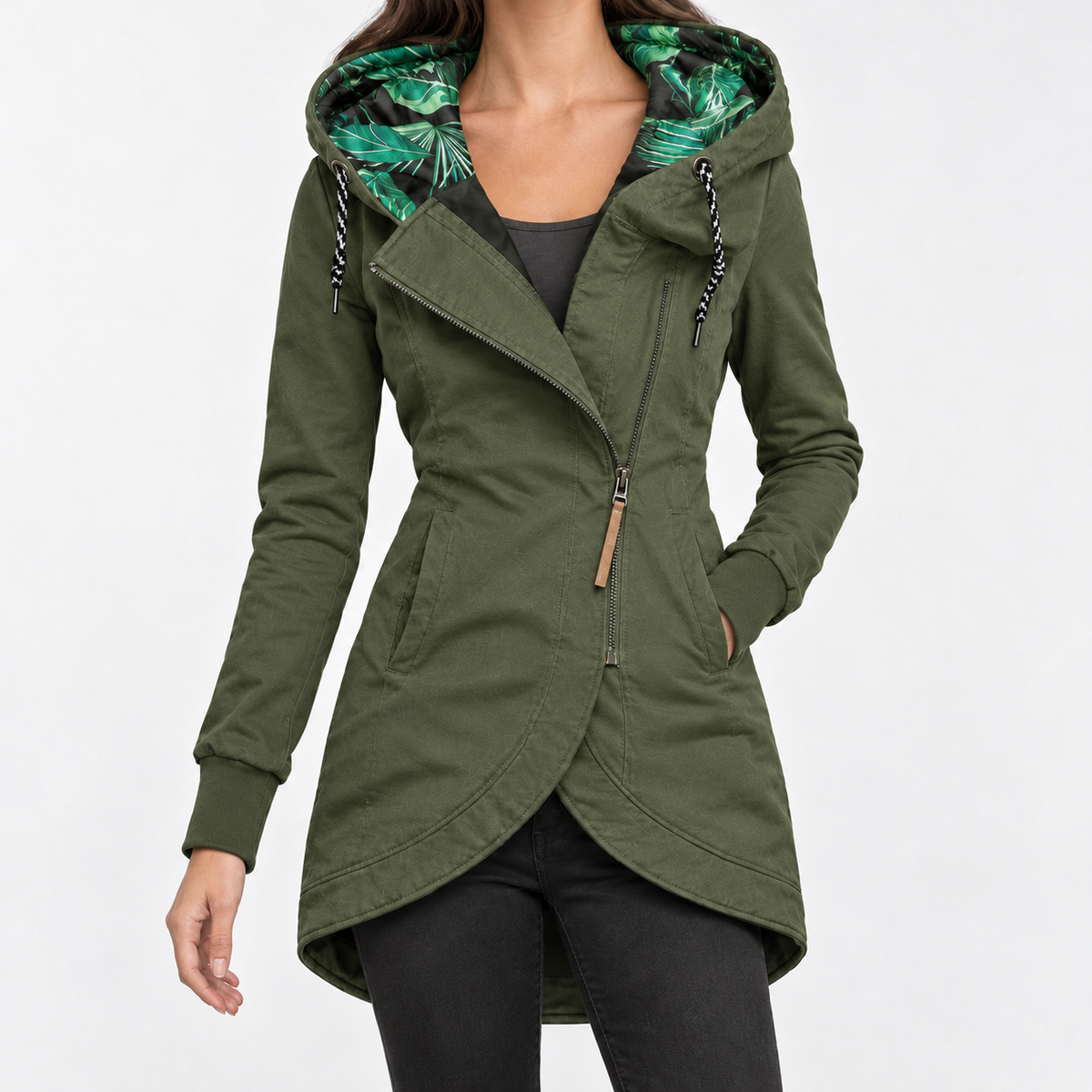 Ireby Hooded Jacket - Military Green