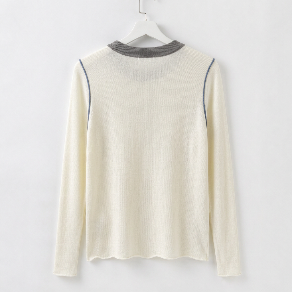 Stanway Contrast Sweater - Lead Product Detail