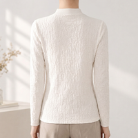 Valentina Textured Mock Neck Top - Lead Product Detail